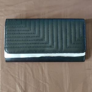 Brand new black wallet with strap